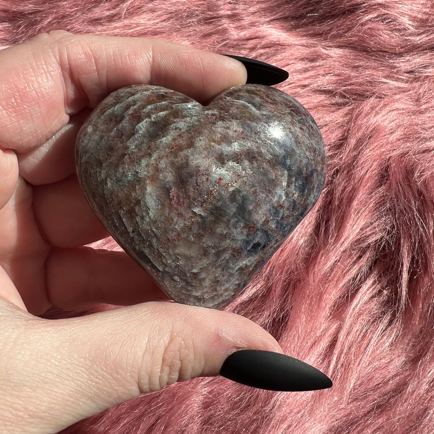 Stunning High Quality Sunstone Iolite Heart