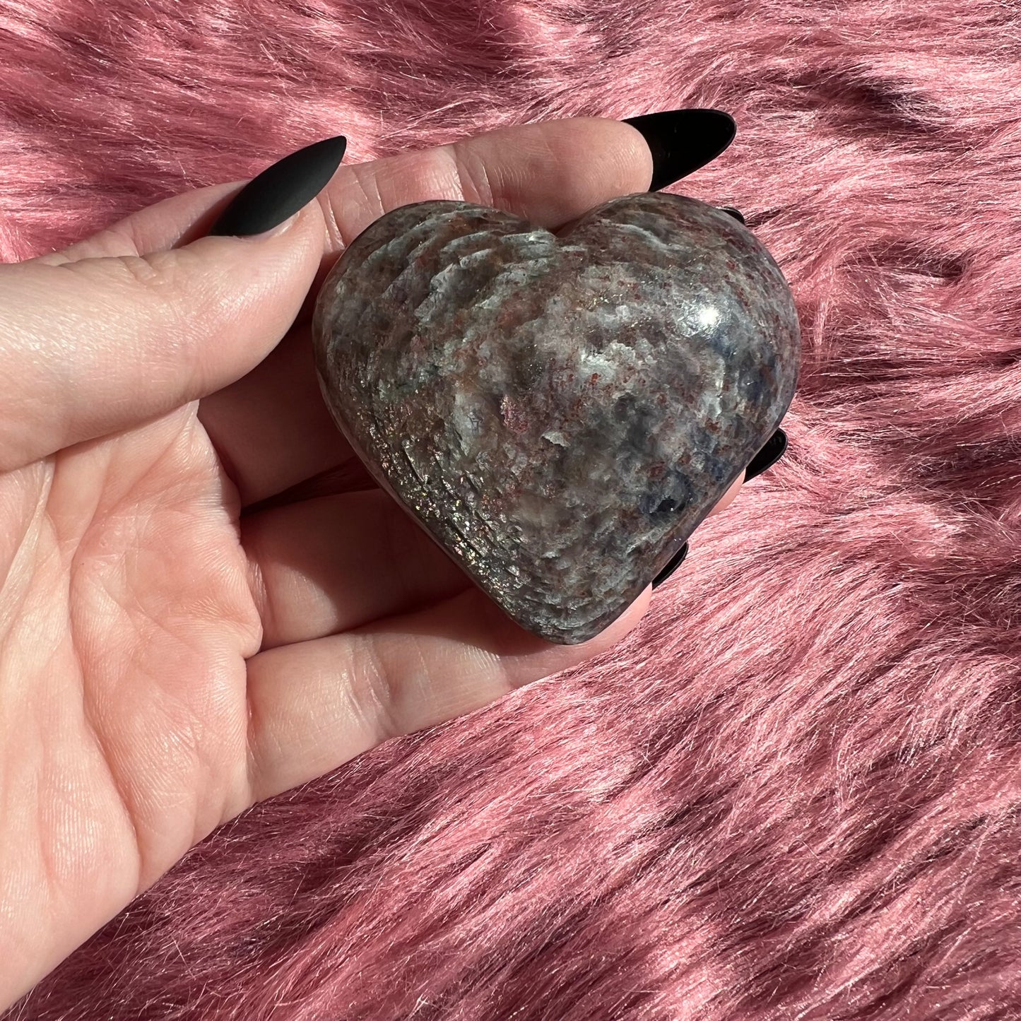 Stunning High Quality Sunstone Iolite Heart