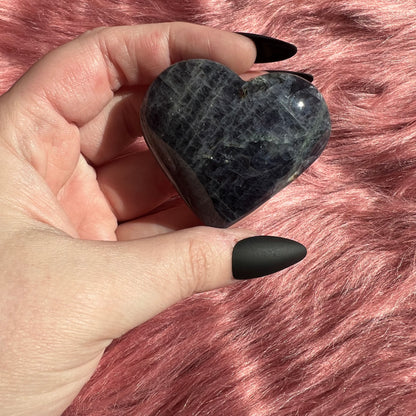 Stunning High Quality Sunstone Iolite Heart