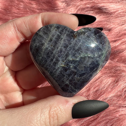 Stunning High Quality Sunstone Iolite Heart