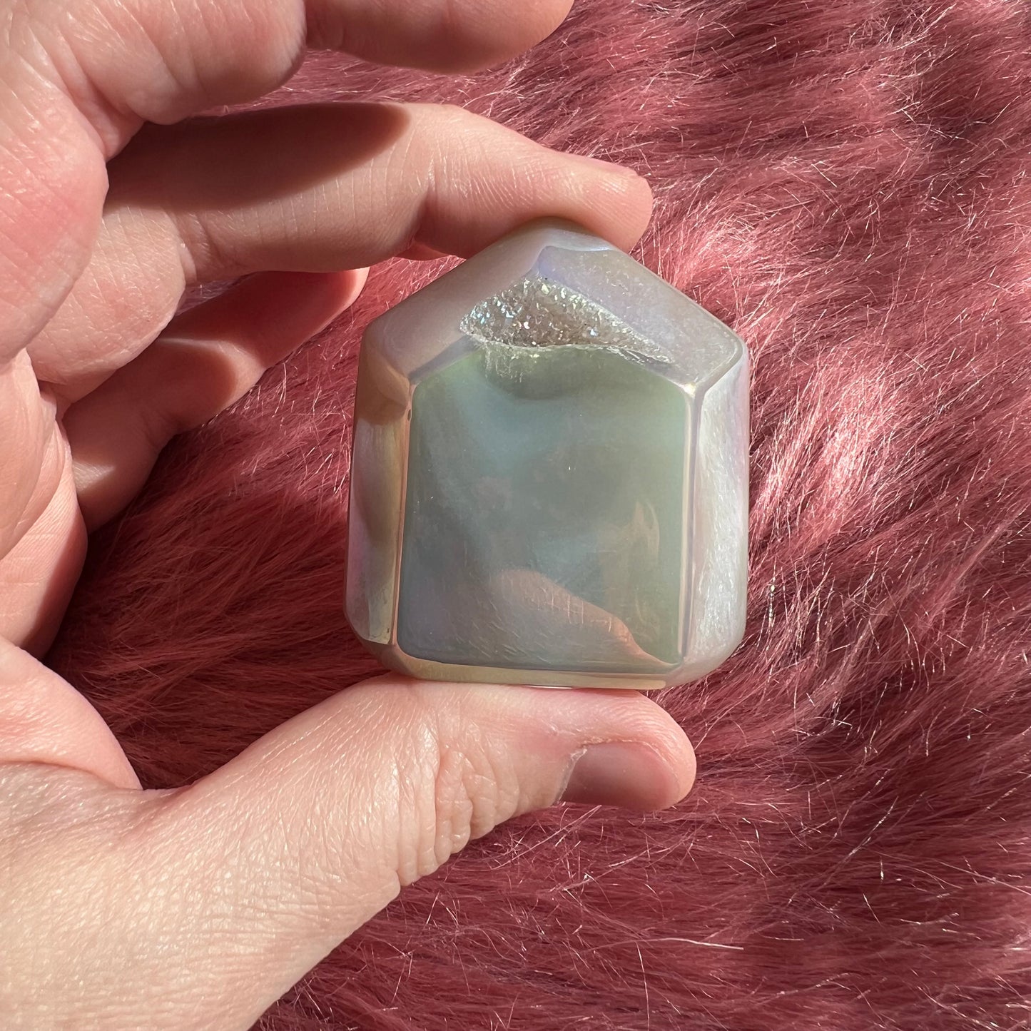 Stunning Chunky Aura Quartz Tower - J