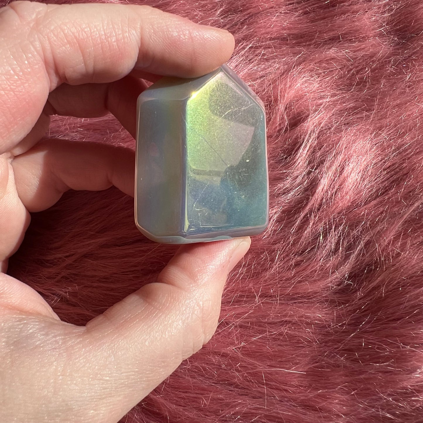 Stunning Chunky Aura Quartz Tower - J