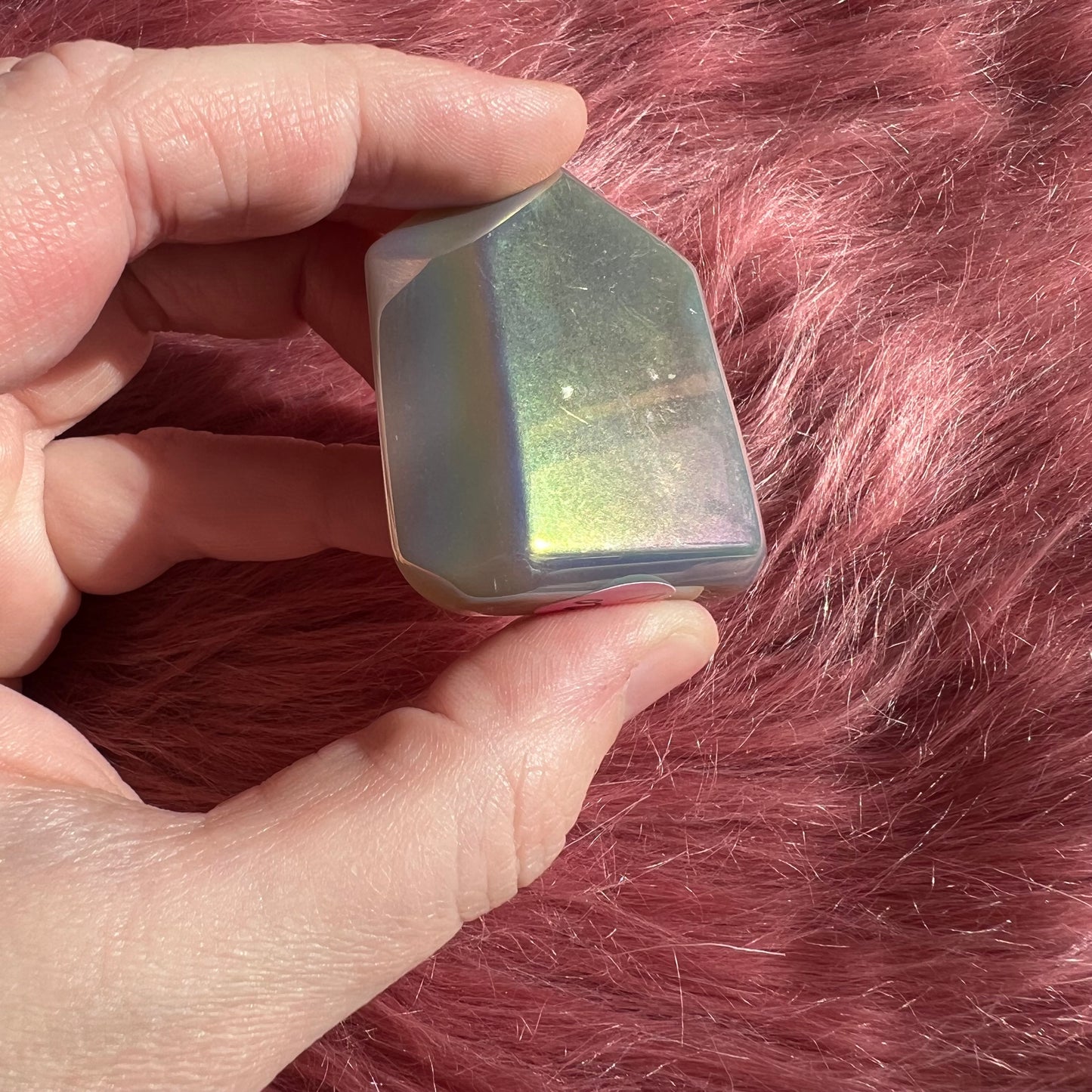 Stunning Chunky Aura Quartz Tower - J