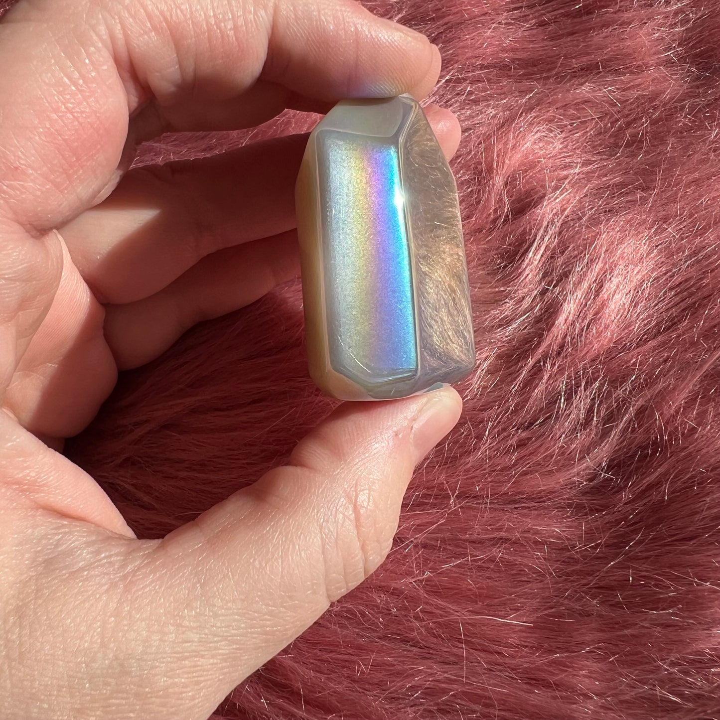 Stunning Chunky Aura Quartz Tower - J