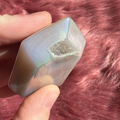 Stunning Chunky Aura Quartz Tower - J