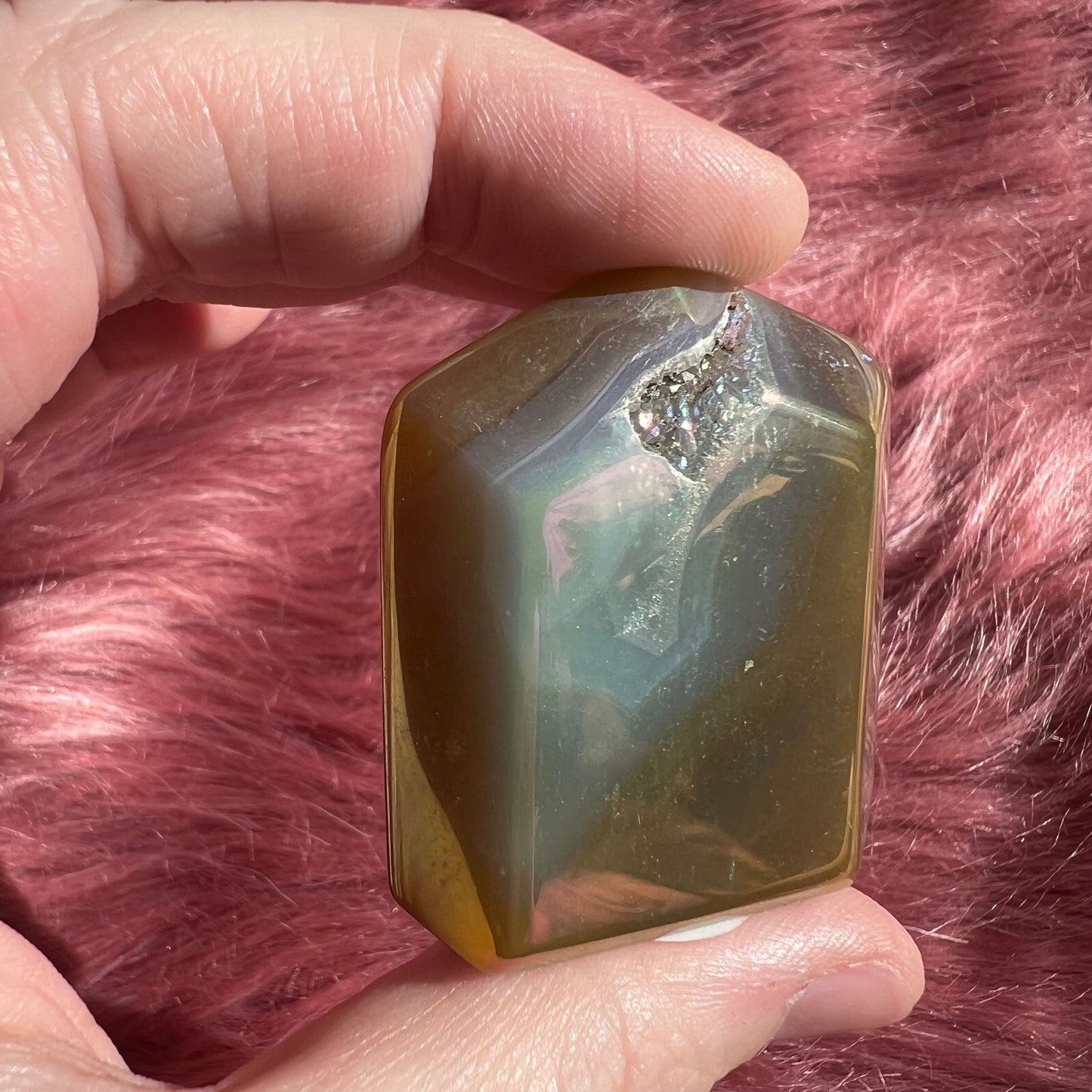 Stunning Chunky Aura Quartz Tower - K