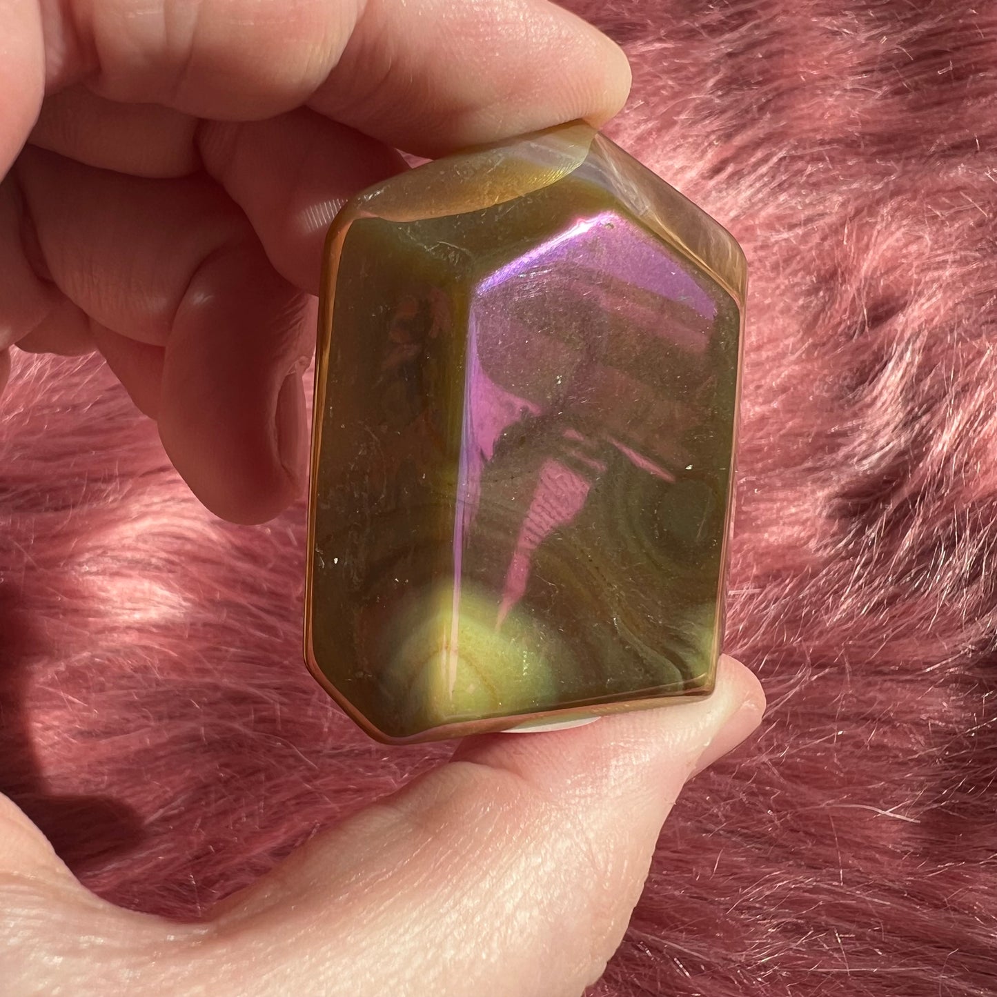 Stunning Chunky Aura Quartz Tower - K