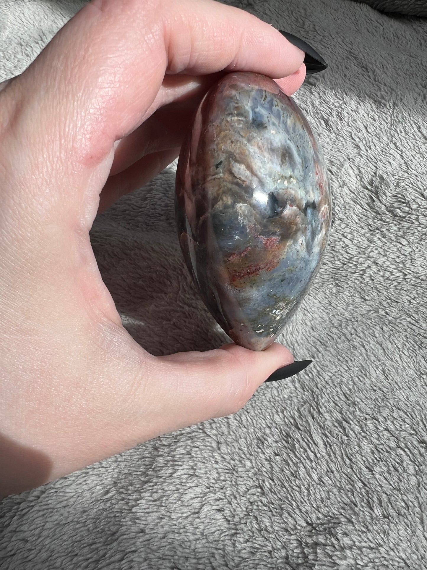 Stunning High Quality Sea (Ocean) Jasper Heart Carving