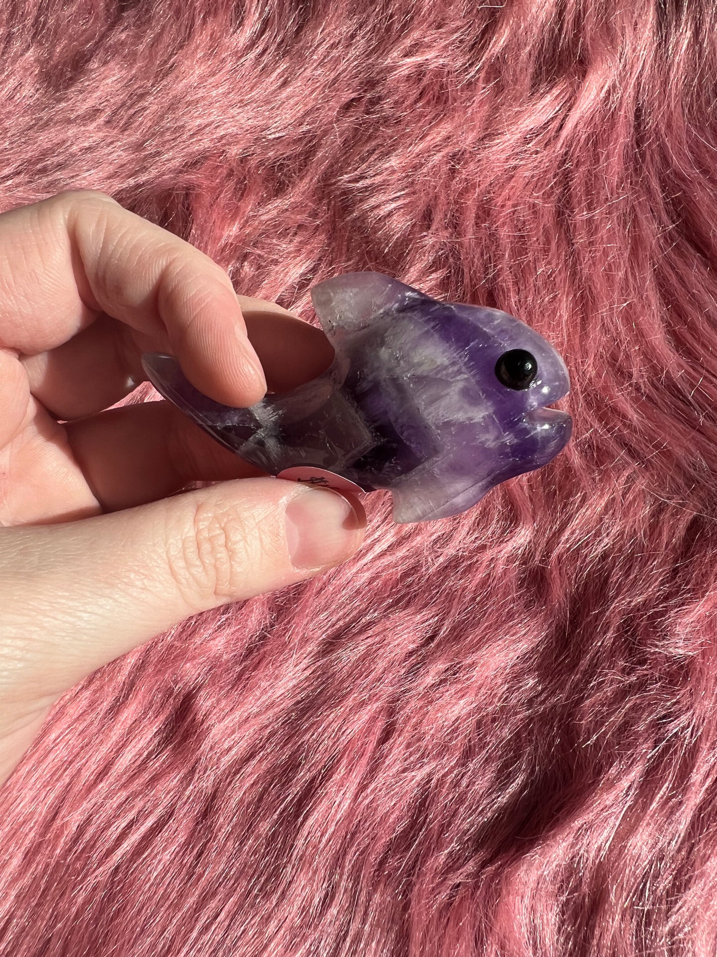 Stunning High Quality Small Dream Amethyst Whale Carving