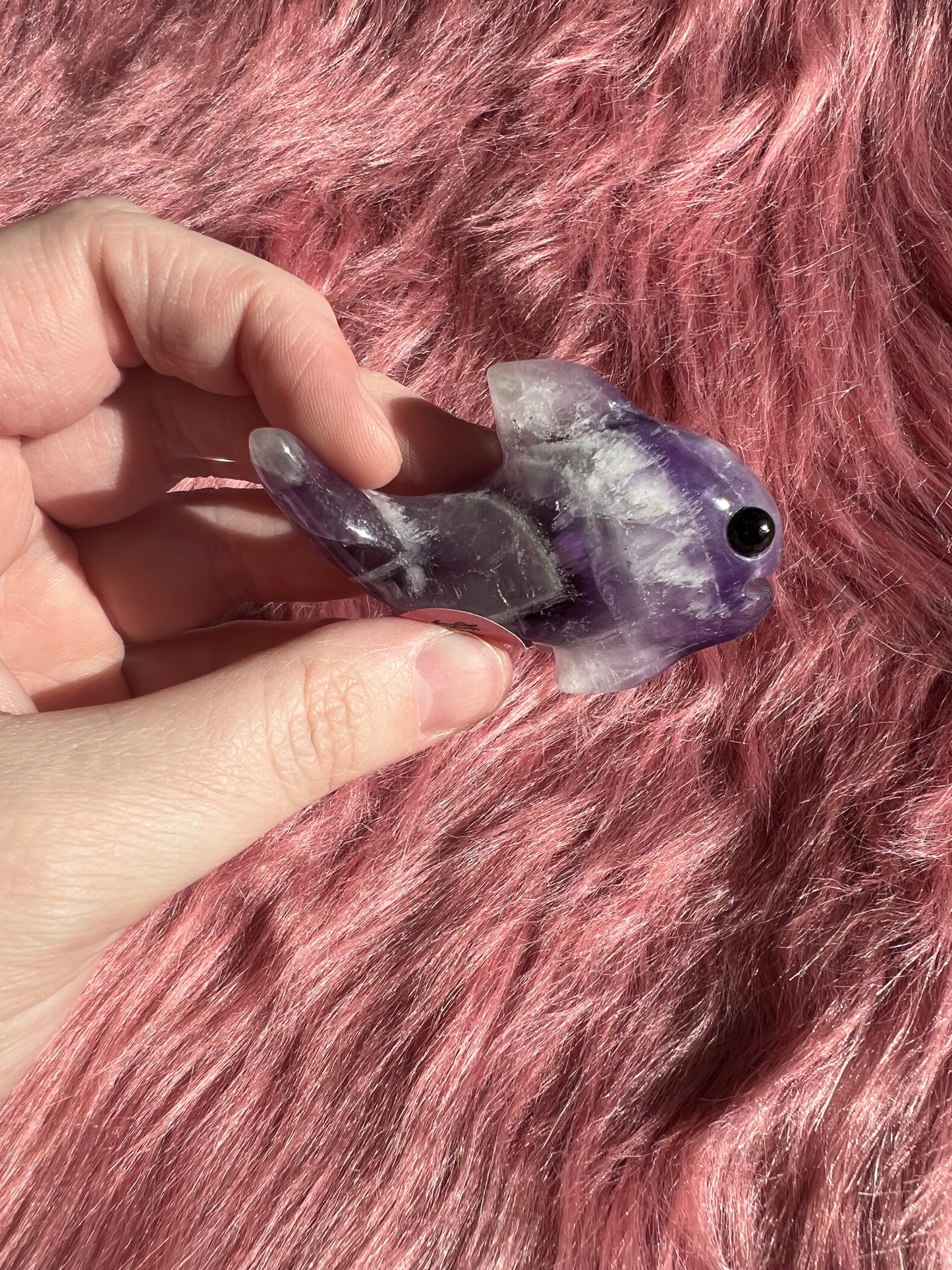 Stunning High Quality Small Dream Amethyst Whale Carving