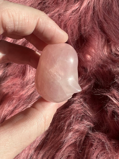 Stunning High Quality Small Rose Quartz Penguin Carving