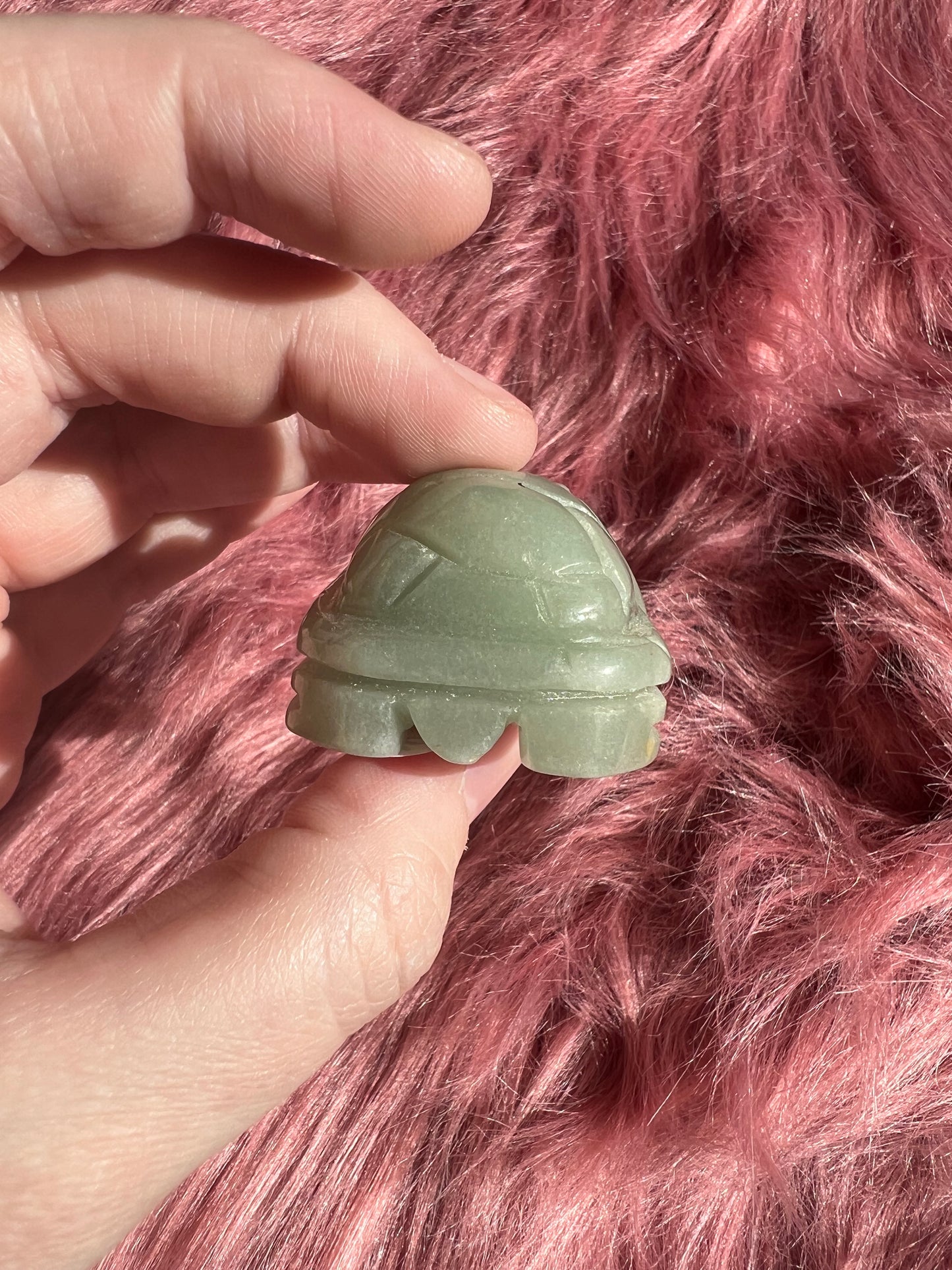 Stunning High Quality Small Green Aventurine Turtle Carving B