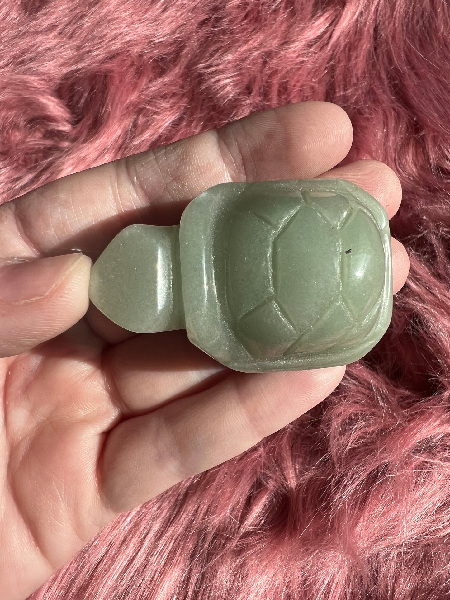 Stunning High Quality Small Green Aventurine Turtle Carving B