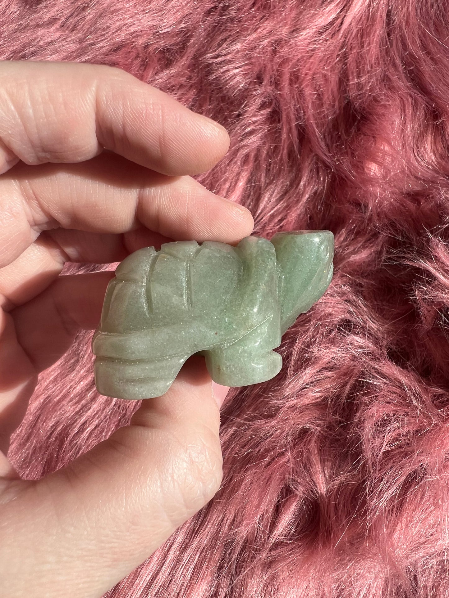 Stunning High Quality Small Green Aventurine Turtle Carving C