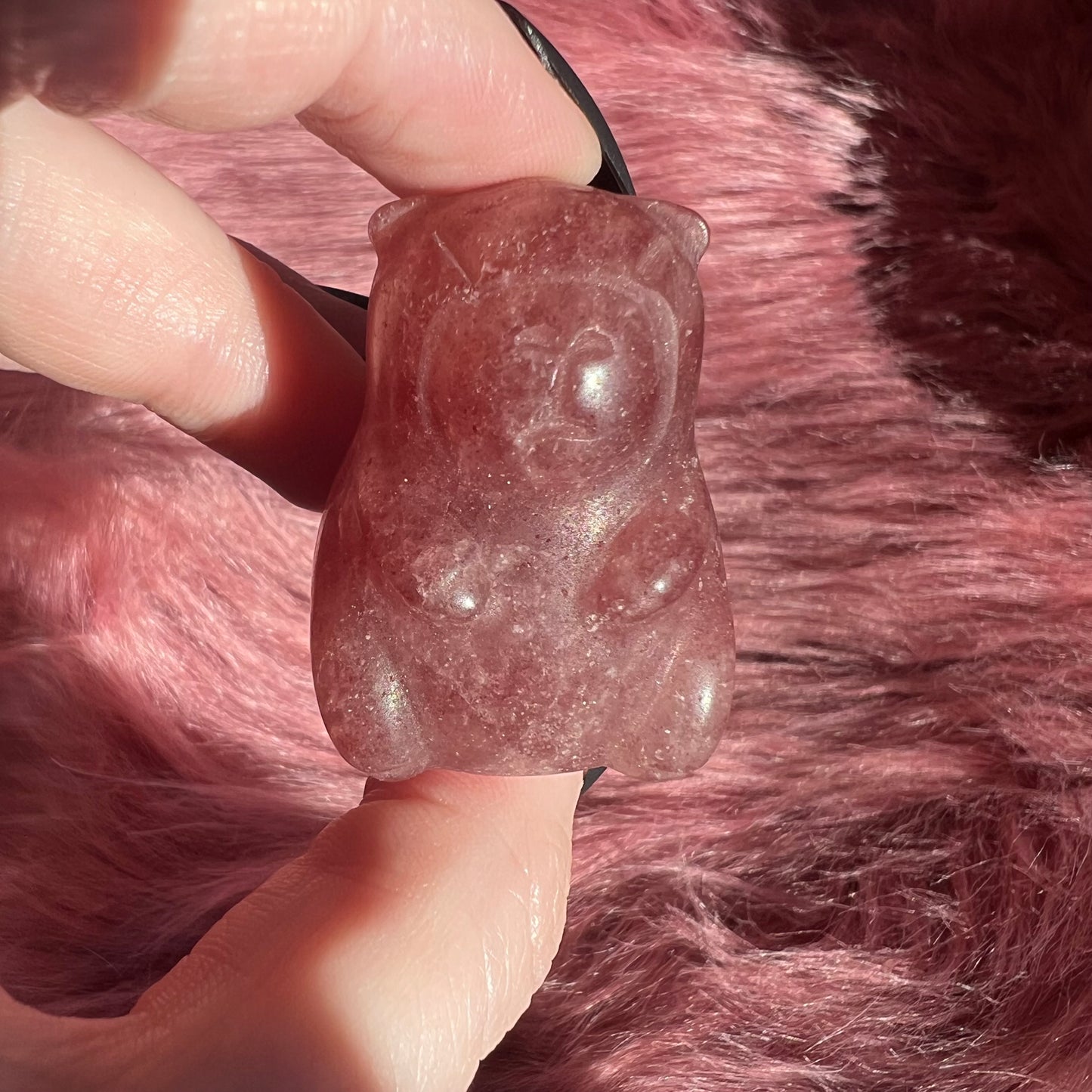 ONE (1) Stunning High Quality Kawaii Chunky Capybara Crystal Carving