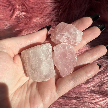 ONE (1) Stunning Raw Rose Quartz Chunk - Intuitively Selected