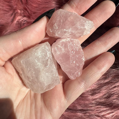 ONE (1) Stunning Raw Rose Quartz Chunk - Intuitively Selected