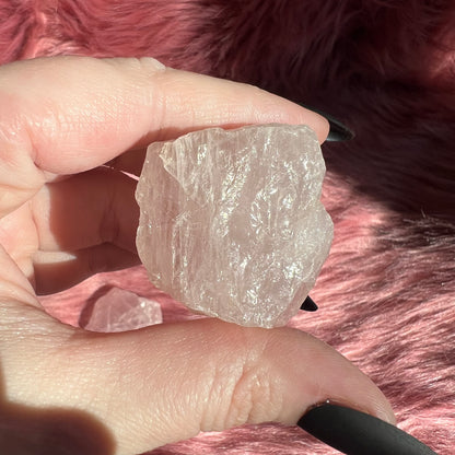 ONE (1) Stunning Raw Rose Quartz Chunk - Intuitively Selected