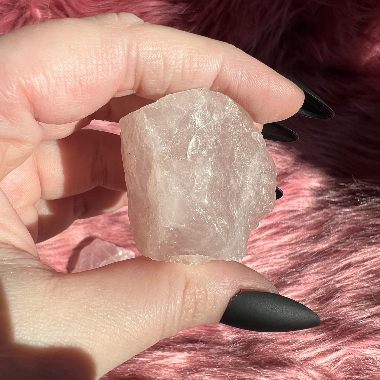 ONE (1) Stunning Raw Rose Quartz Chunk - Intuitively Selected