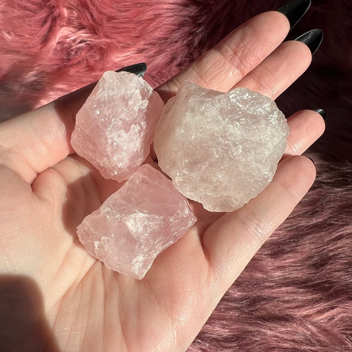 ONE (1) Stunning Raw Rose Quartz Chunk - Intuitively Selected