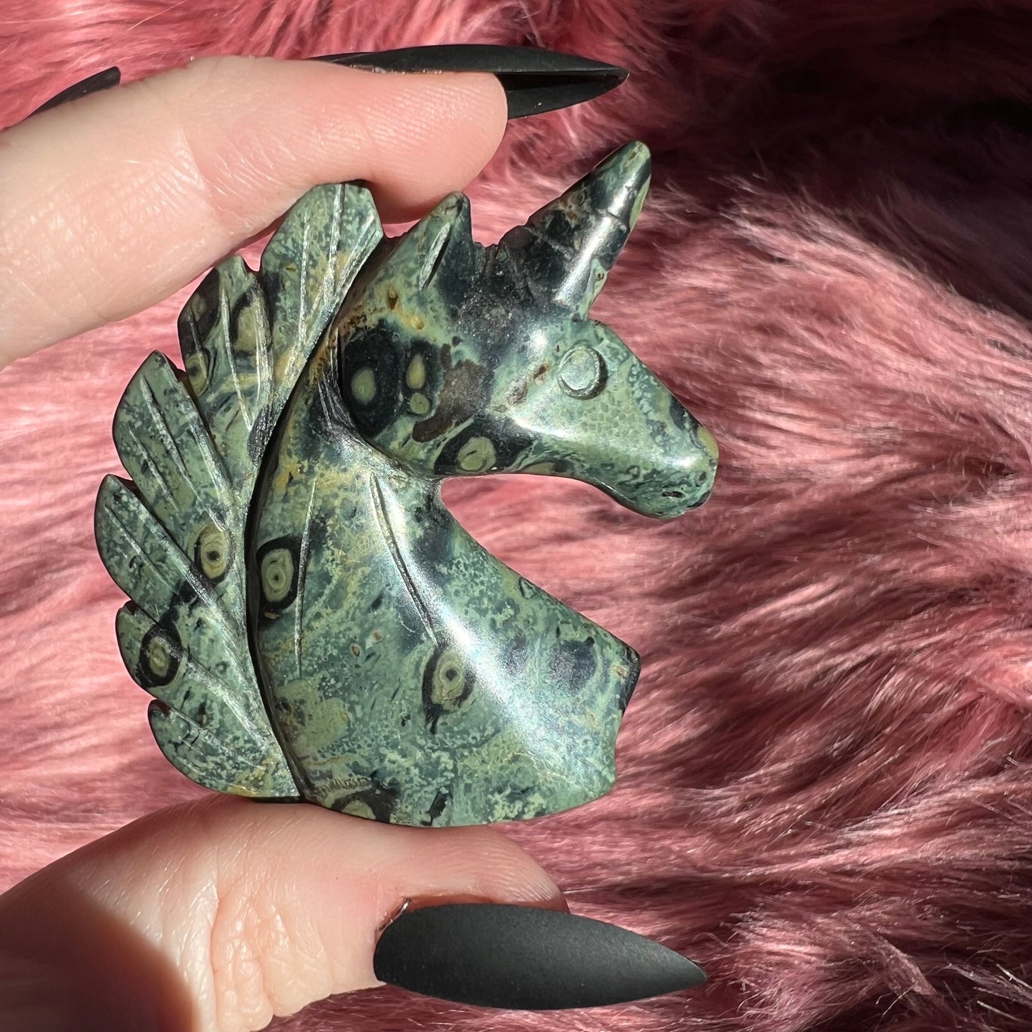 Stunning High Quality Kambaba Jasper Unicorn Carving - A