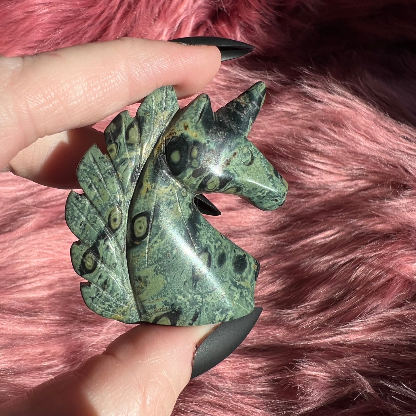 Stunning High Quality Kambaba Jasper Unicorn Carving - A