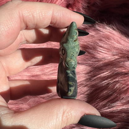 Stunning High Quality Kambaba Jasper Unicorn Carving - B