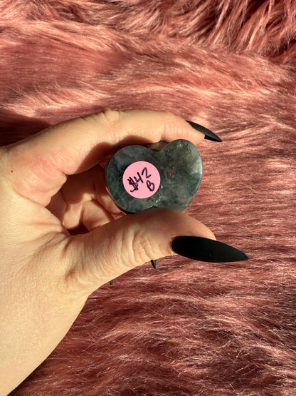 Stunning Moss Agate with Quartz Goddess Body - B