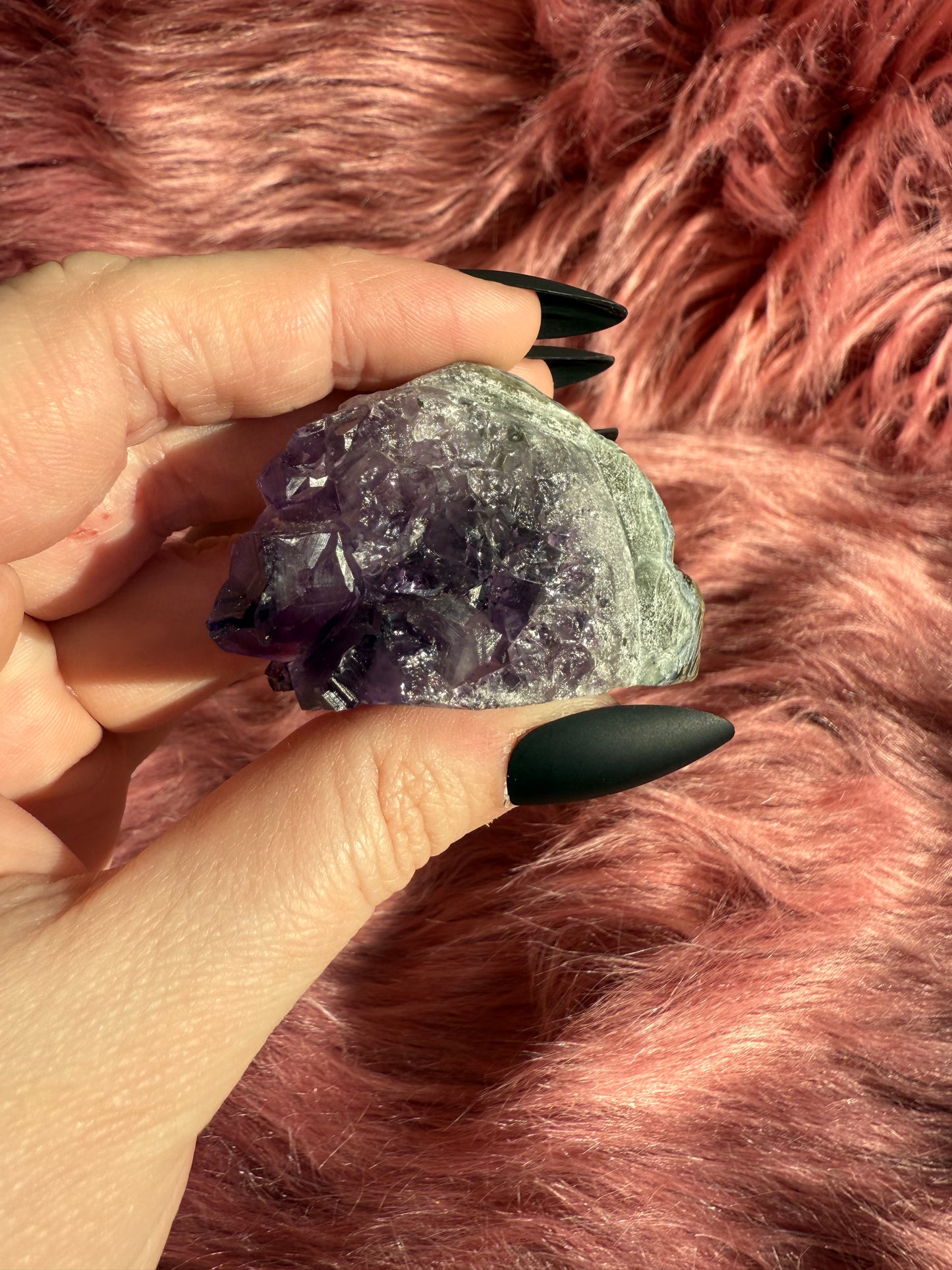 Stunning High Quality Raw Amethyst Bunny Rock Carving