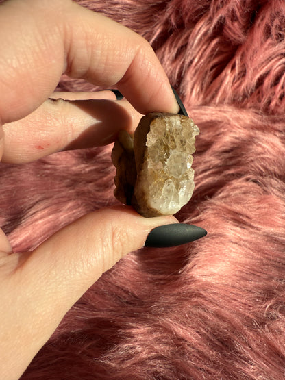 Stunning High Quality Raw Clear Quartz Squirrel Rock Carving