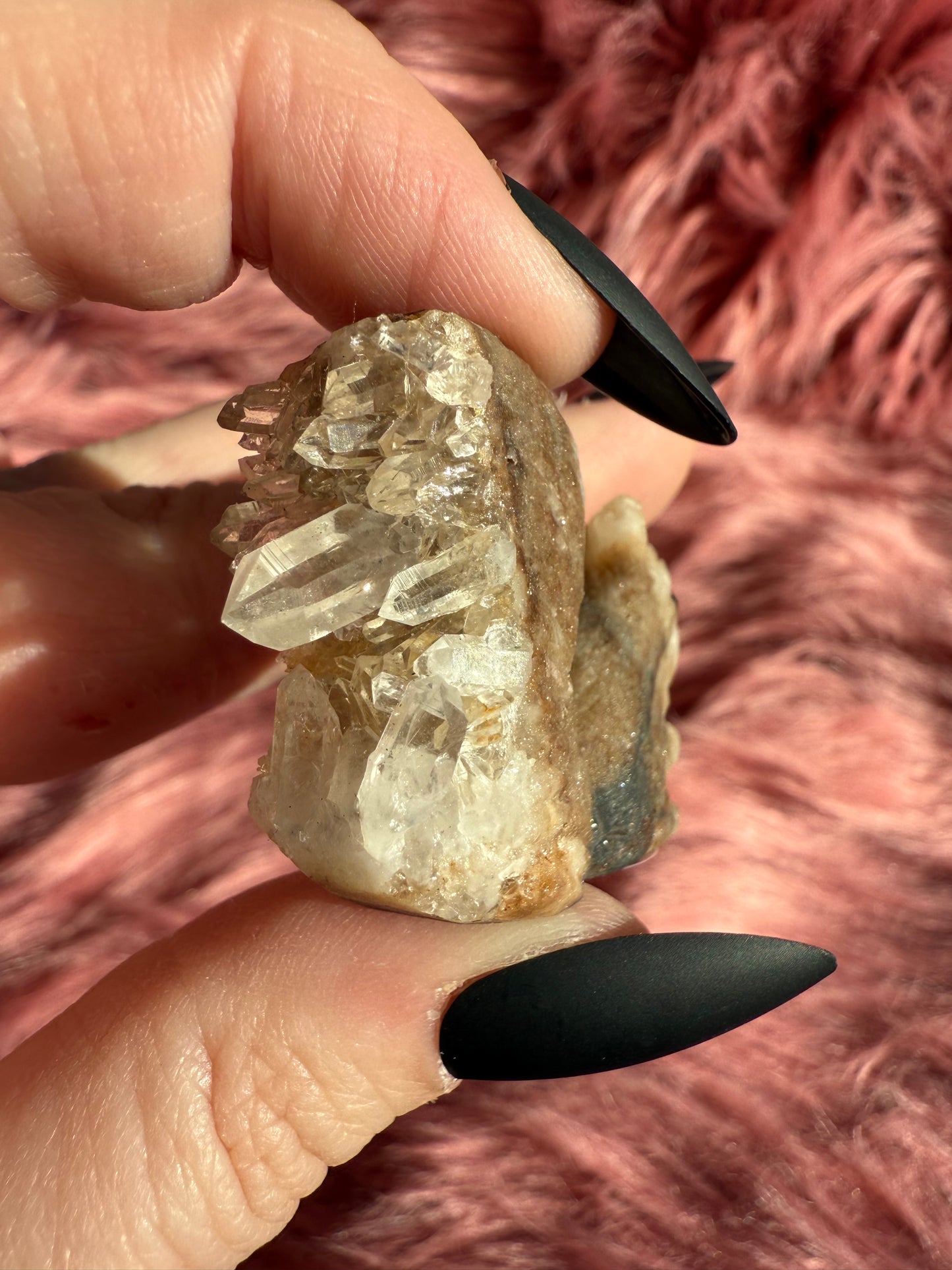 Stunning High Quality Raw Clear Quartz Squirrel Rock Carving