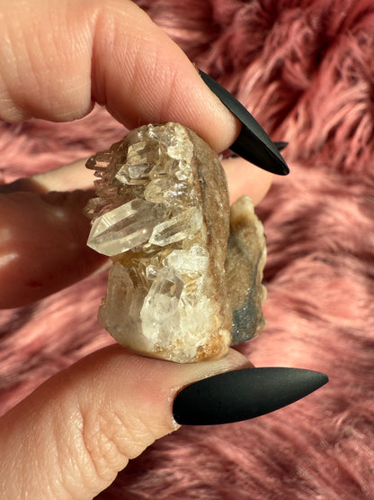 Stunning High Quality Raw Clear Quartz Squirrel Rock Carving
