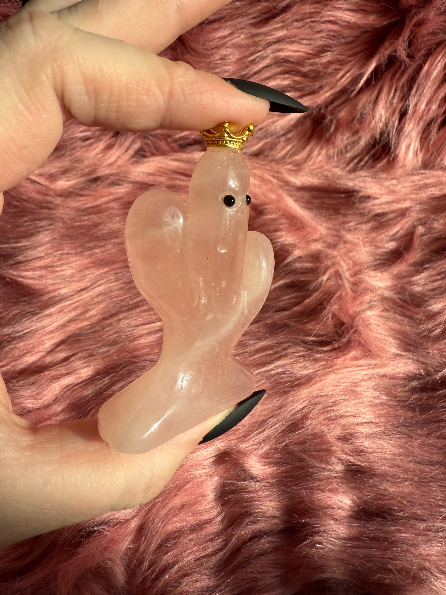 Stunning High Quality Rose Quartz Cactus Carving