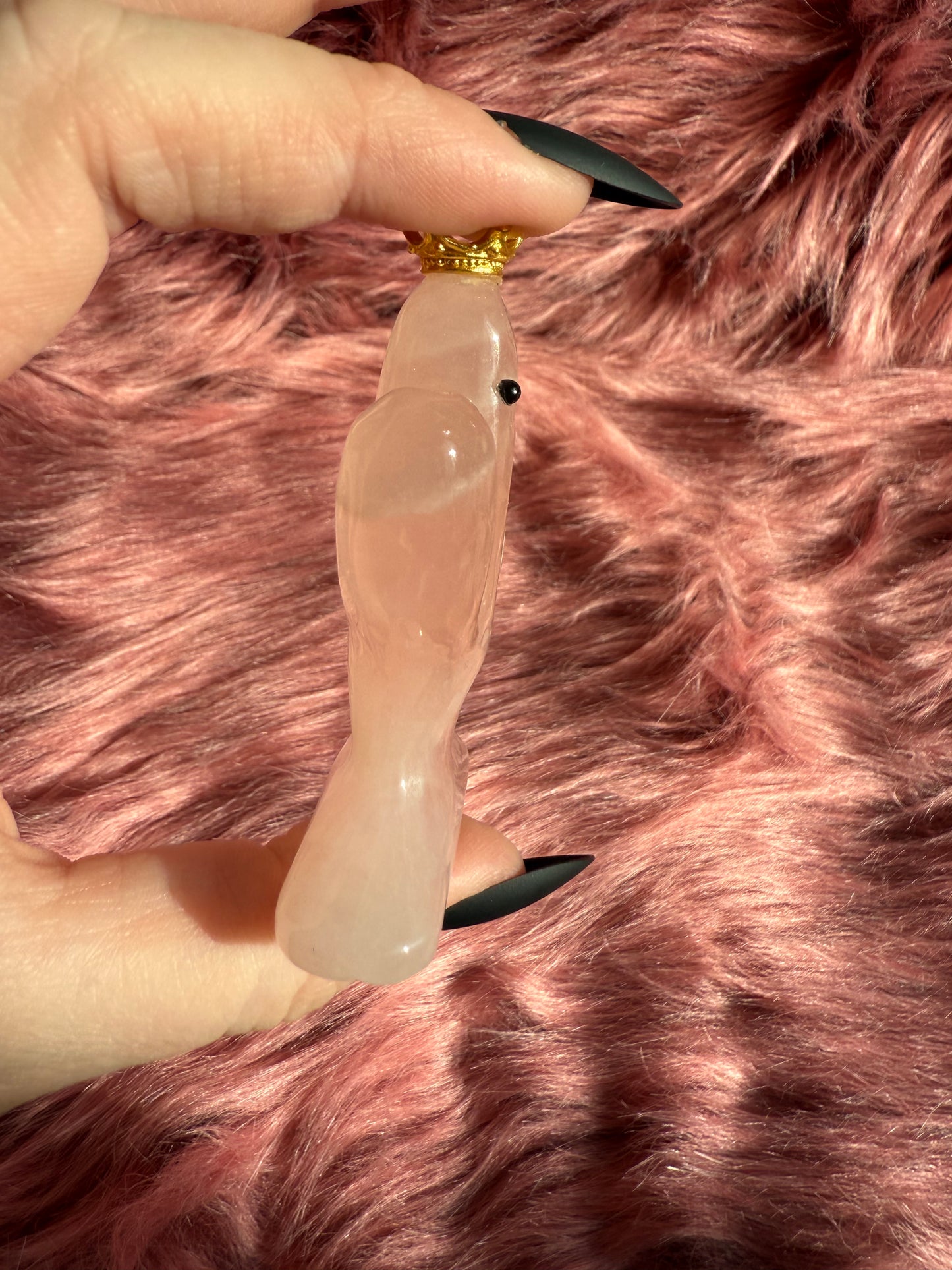 Stunning High Quality Rose Quartz Cactus Carving
