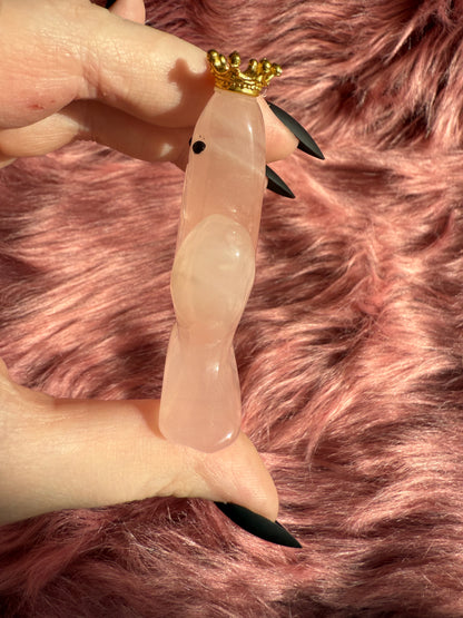 Stunning High Quality Rose Quartz Cactus Carving