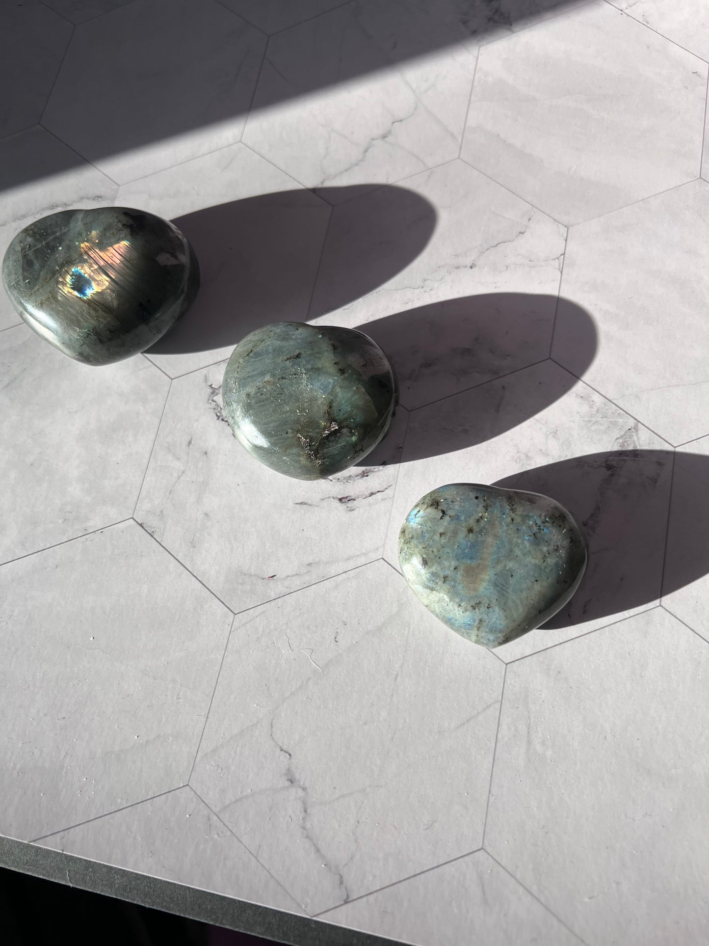 ONE (1) Stunning Flashy Labradorite Heart - Intuitively Selected