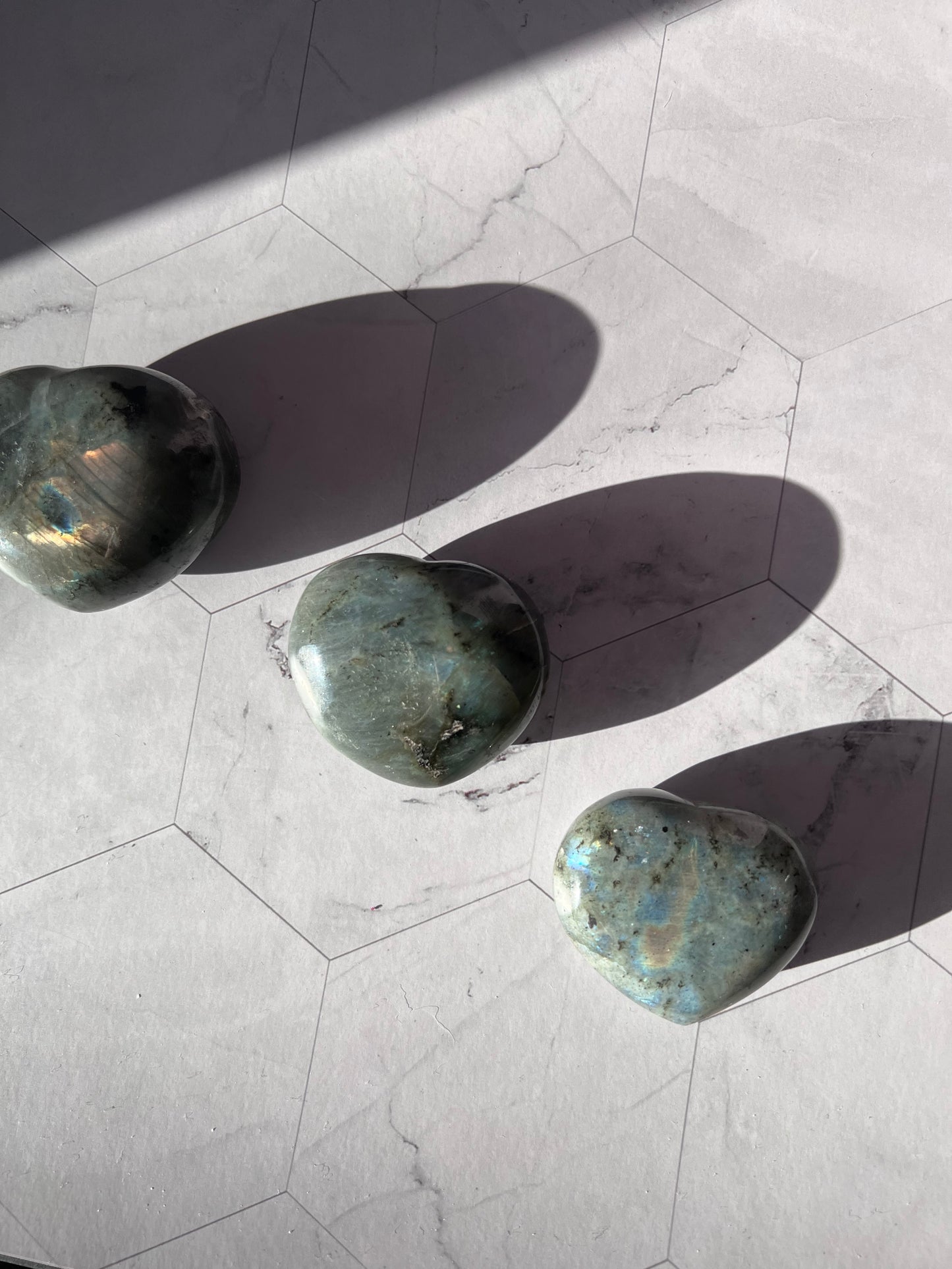 ONE (1) Stunning Flashy Labradorite Heart - Intuitively Selected