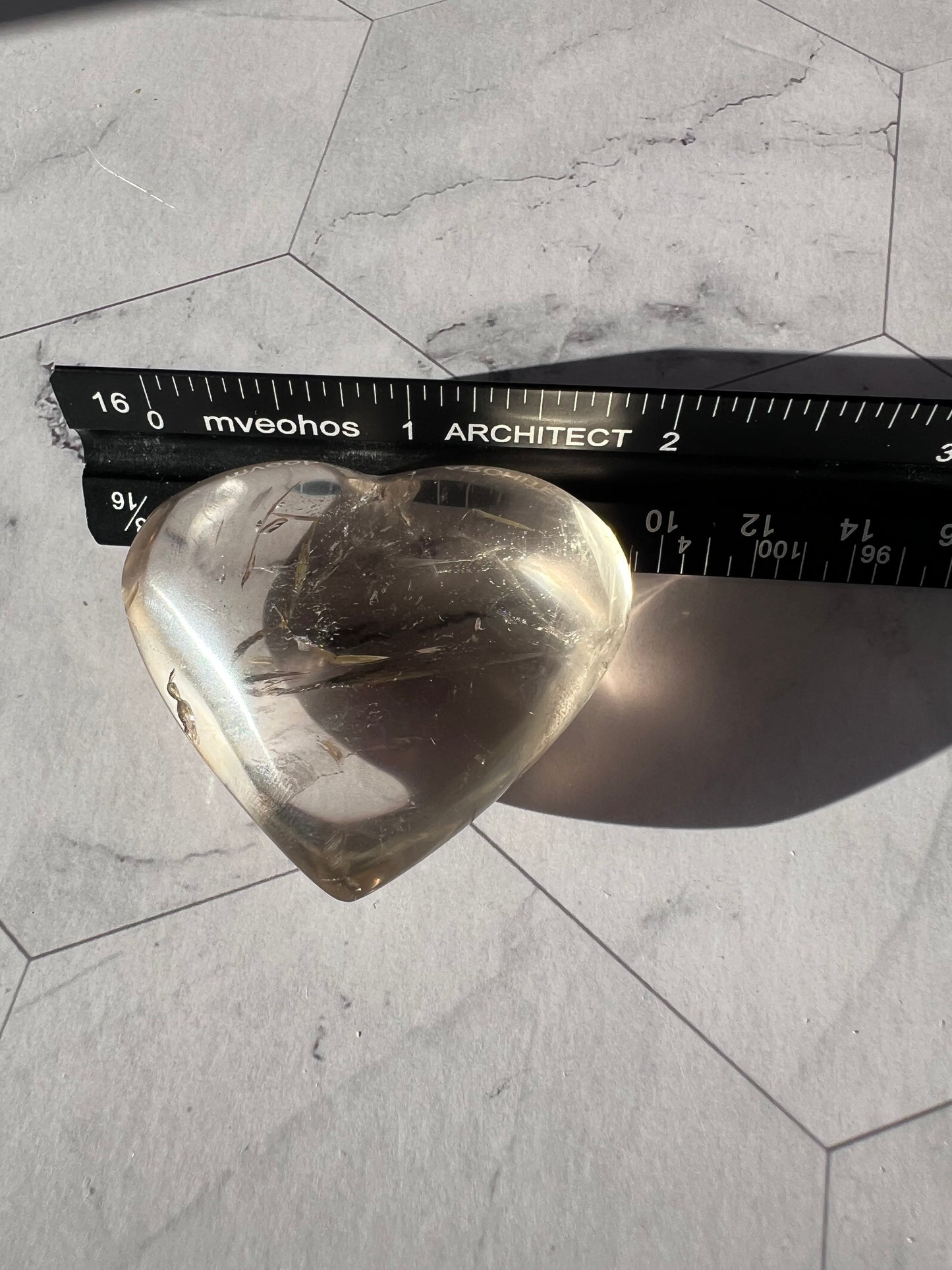 ONE (1) Stunning Flashy Medium Clear Quartz Heart - Intuitively Selected