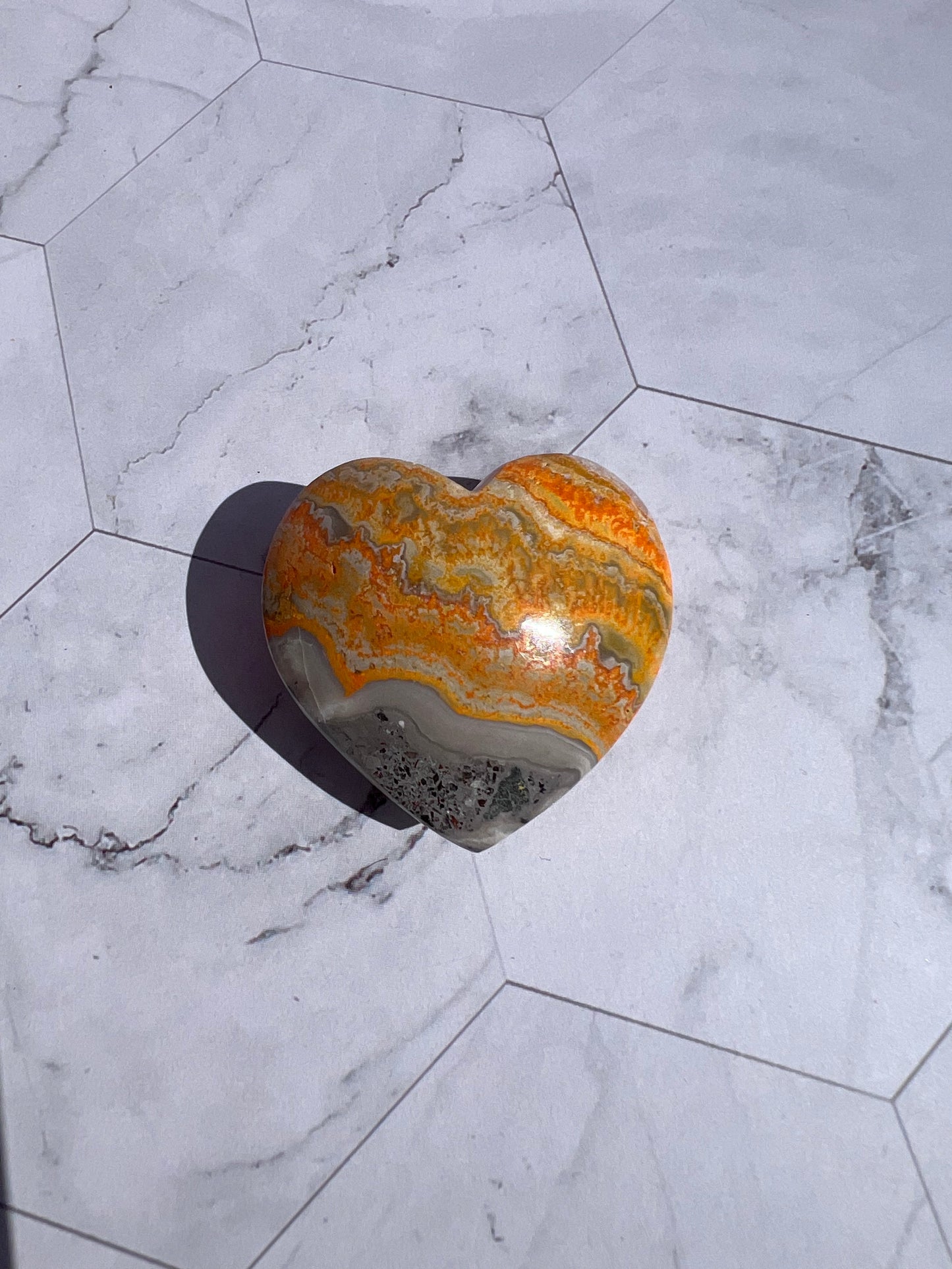 ONE (1) Stunning Bumblebee Jasper Medium Heart