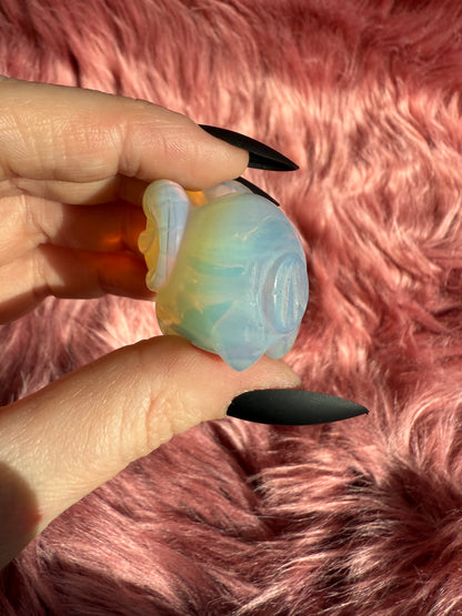 Stunning High Quality Opalite Ram Carving