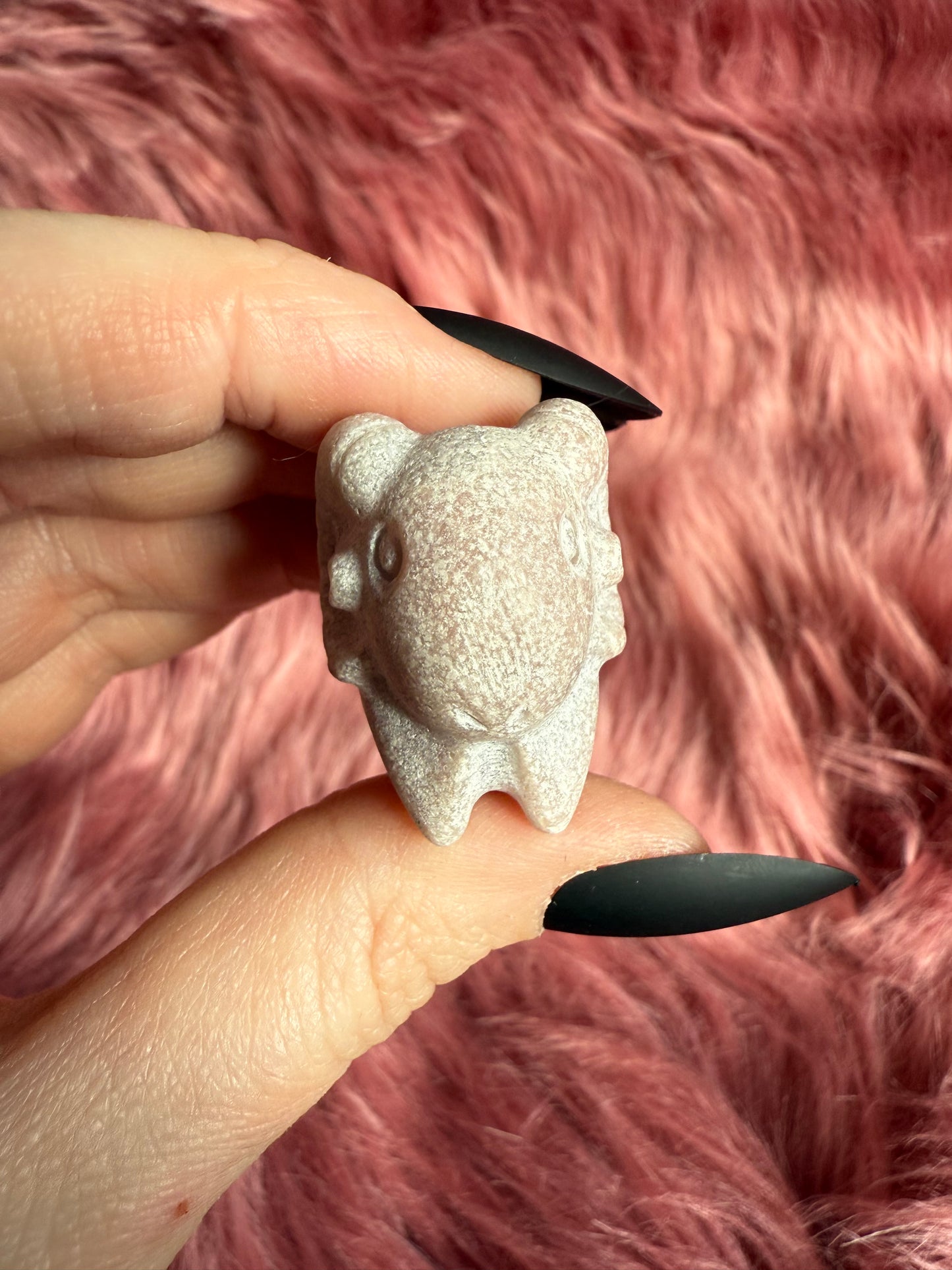 Stunning High Quality Pink Opal Ram Carving