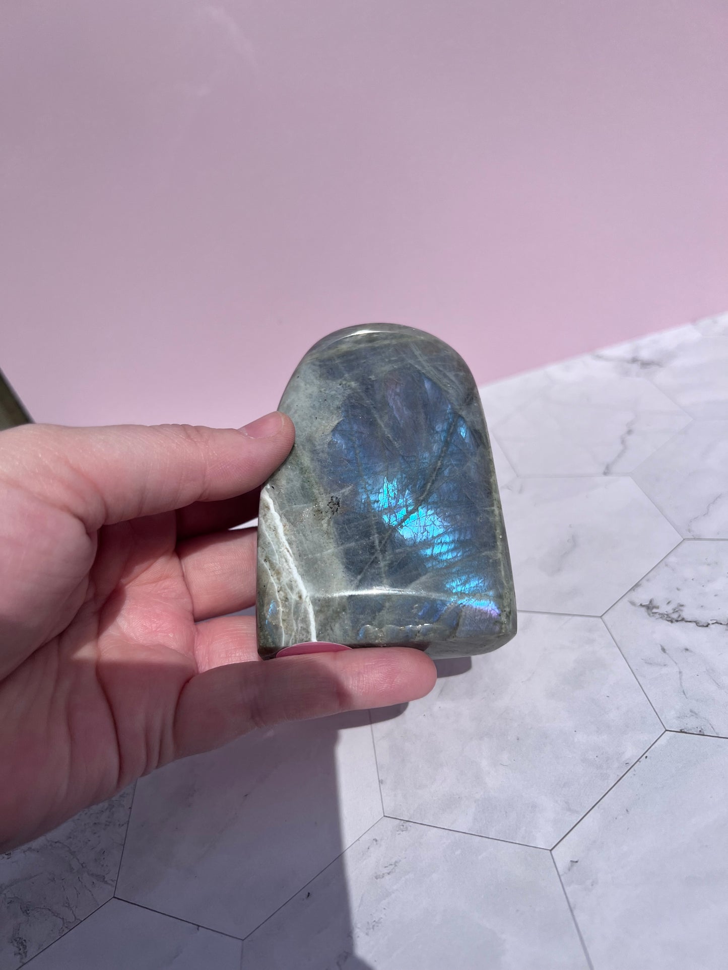 ONE (1) Stunning Flashy Purple Labradorite Freeform (48)