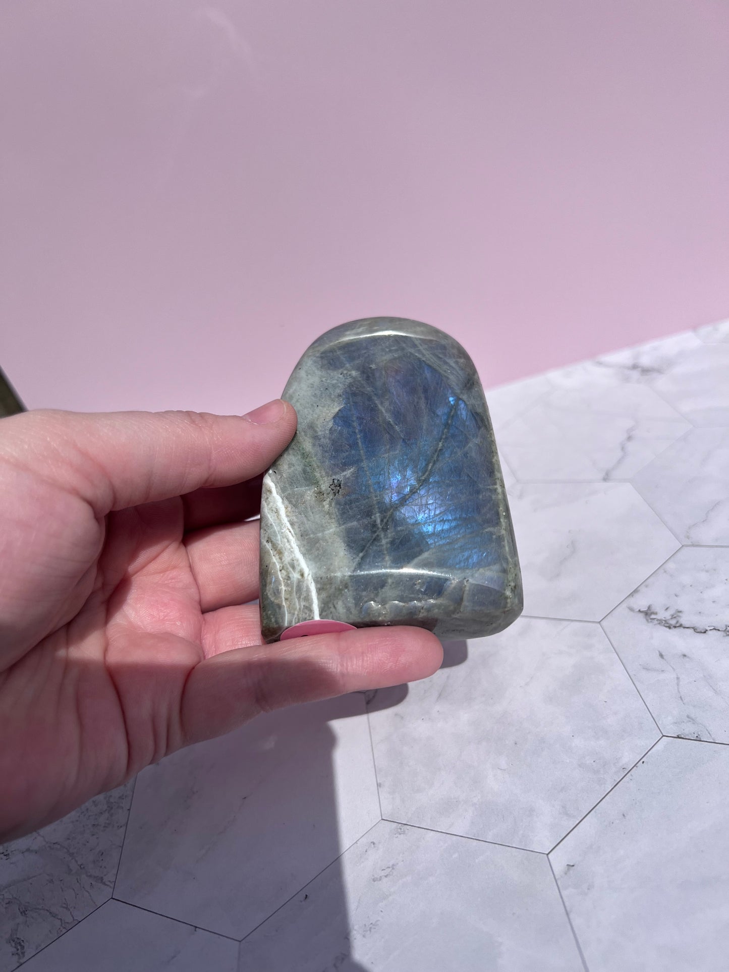 ONE (1) Stunning Flashy Purple Labradorite Freeform (48)