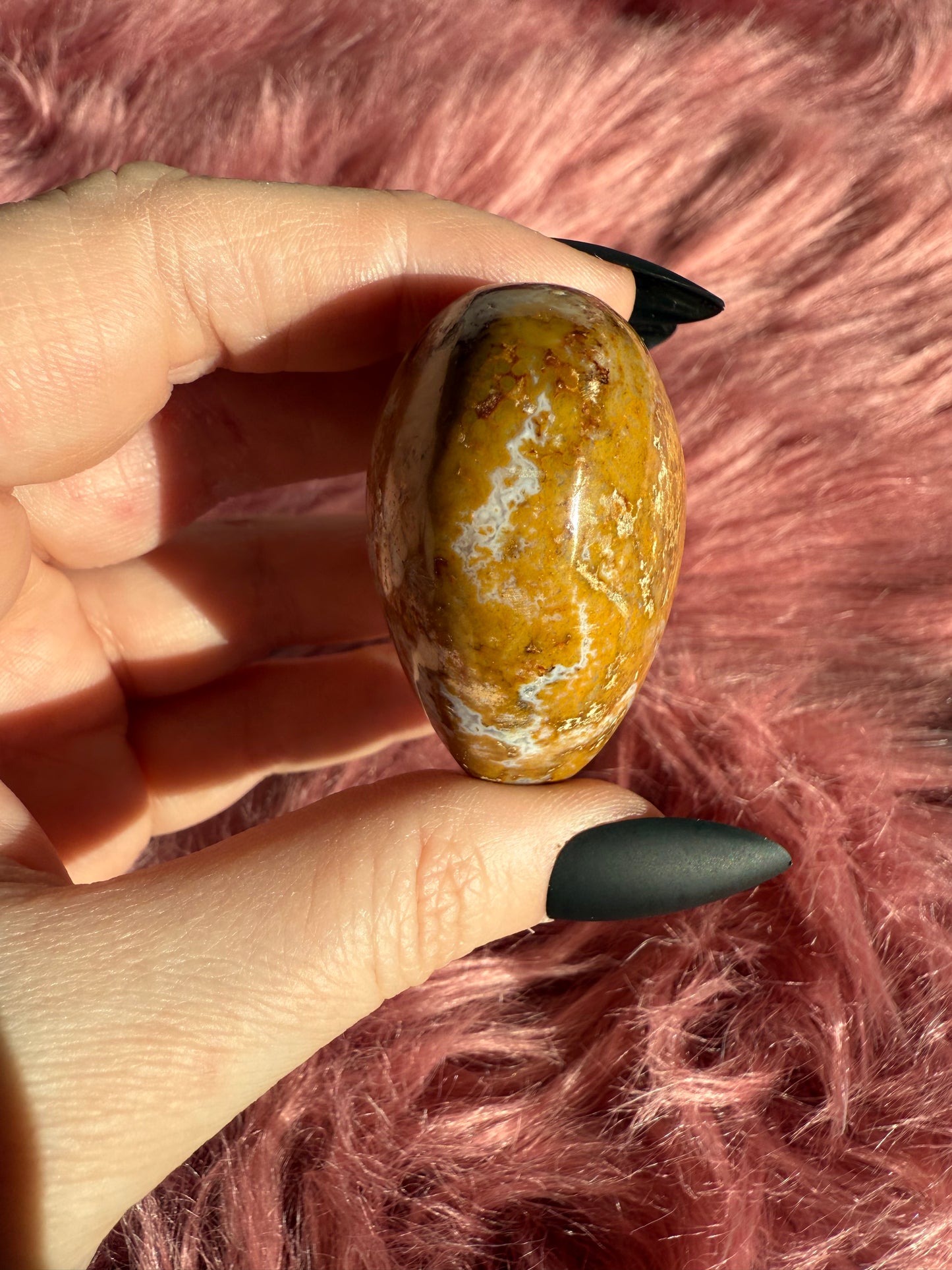 Stunning Sea (Ocean) Jasper Medium Size Heart Carving