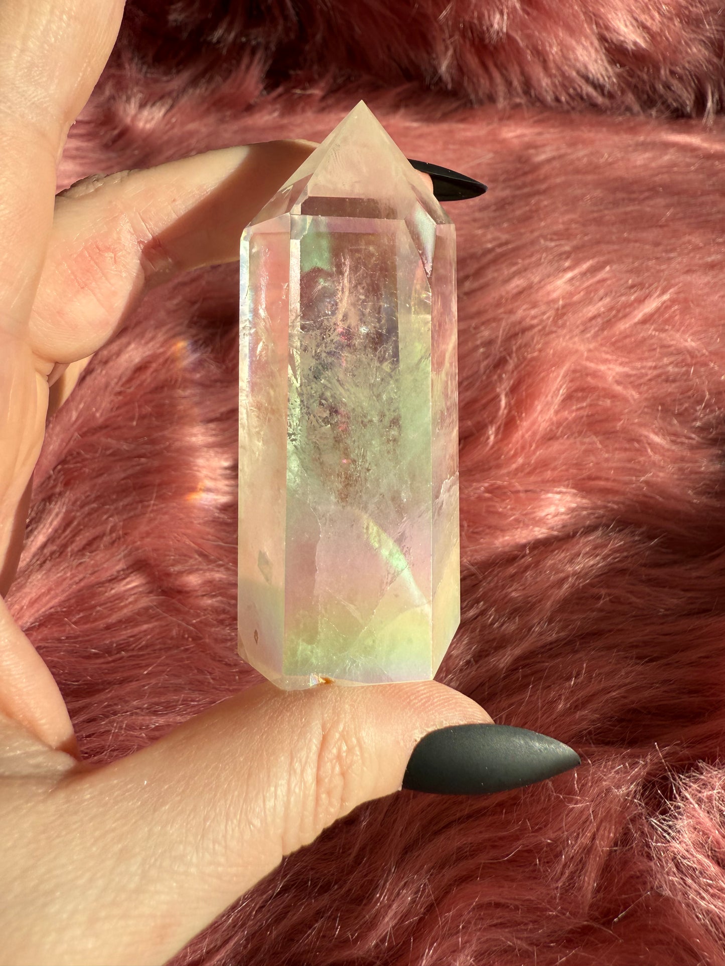 Stunning Aura Treated Quartz Tower - 34