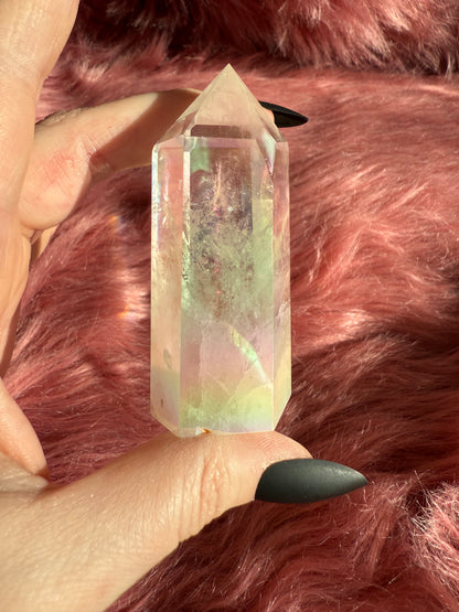 Stunning Aura Treated Quartz Tower - 34