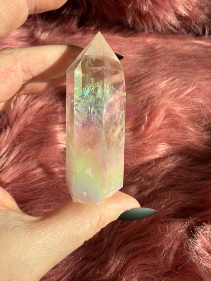 Stunning Aura Treated Quartz Tower - 34