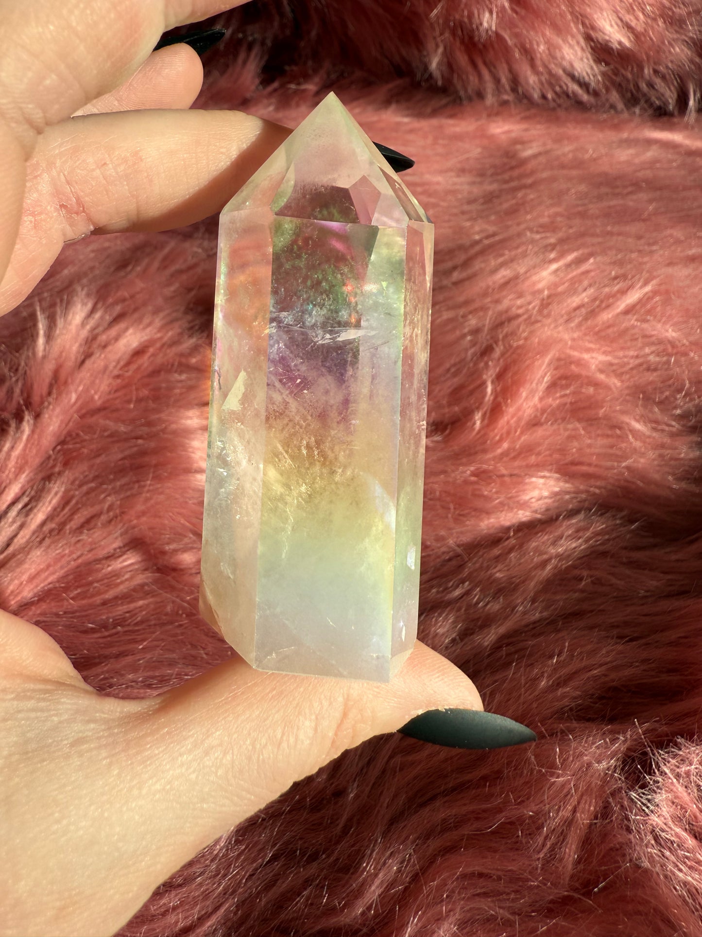 Stunning Aura Treated Quartz Tower - 34