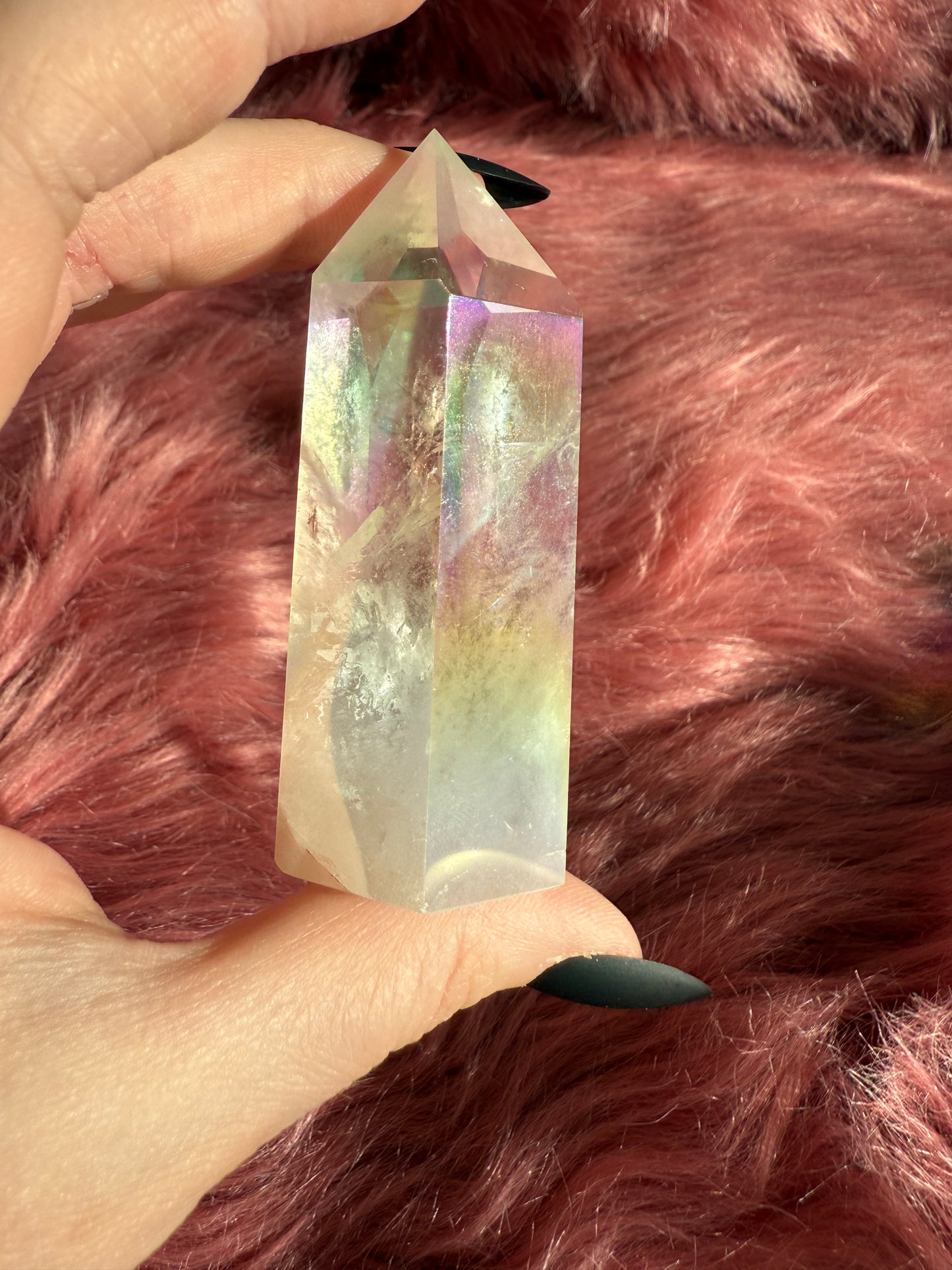 Stunning Aura Treated Quartz Tower - 34