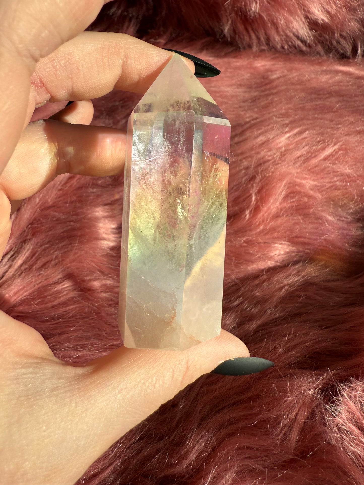 Stunning Aura Treated Quartz Tower - 34